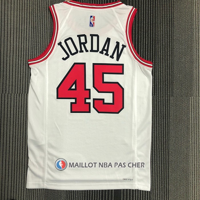 Maillot Chicago Bulls Michael Jordan NO 45 Association 2021 Blanc